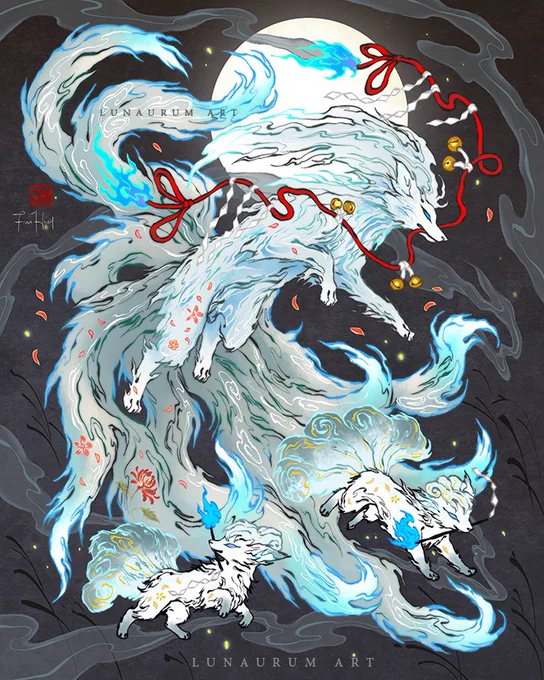 snow foxes  
