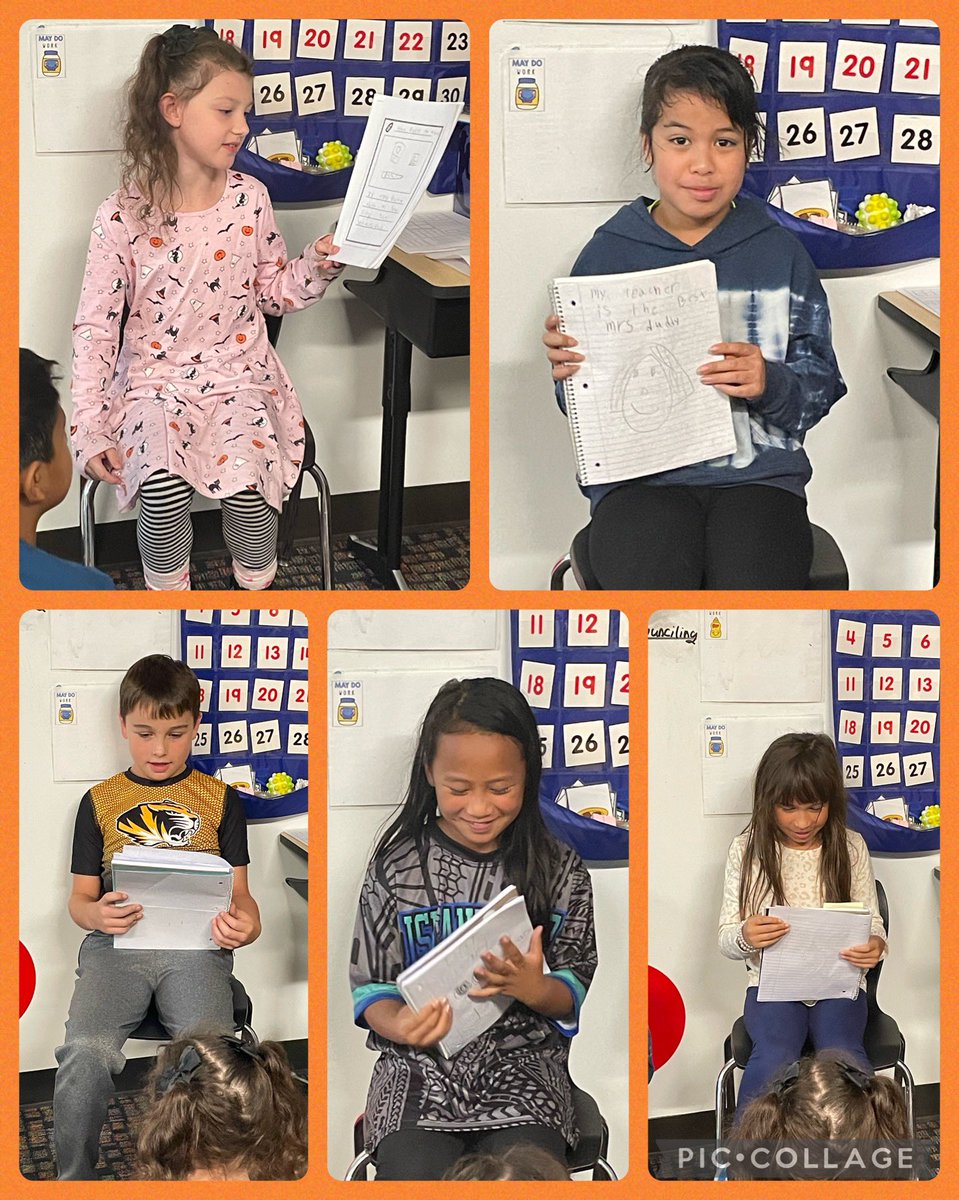 Writing is a beautiful art form and should be celebrated as such.  Short stories, a chapter book, and a book of poems were produced this week! 🧡🤍🧡 #PCR3proud <a href="/PathfinderElem/">PathfinderElementary</a>