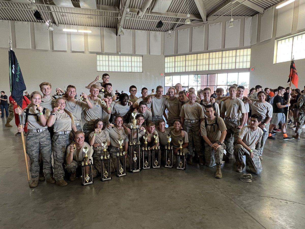 Jags_AFJROTC's tweet photo. Congrats to our Raider Team for placing 1st OVERALL at Smith-Cotton! It was a fantastic performance in events across the board:
Overall - 1st
5K- 1st
Physical Team Test - 1st
One Rope Bridge - 1st
Raider Challenge Course - 1st
Biathlon - 1st
One Mile Ruck - 2nd
Tire Flip - 5th https://t.co/gvrvA5y55M