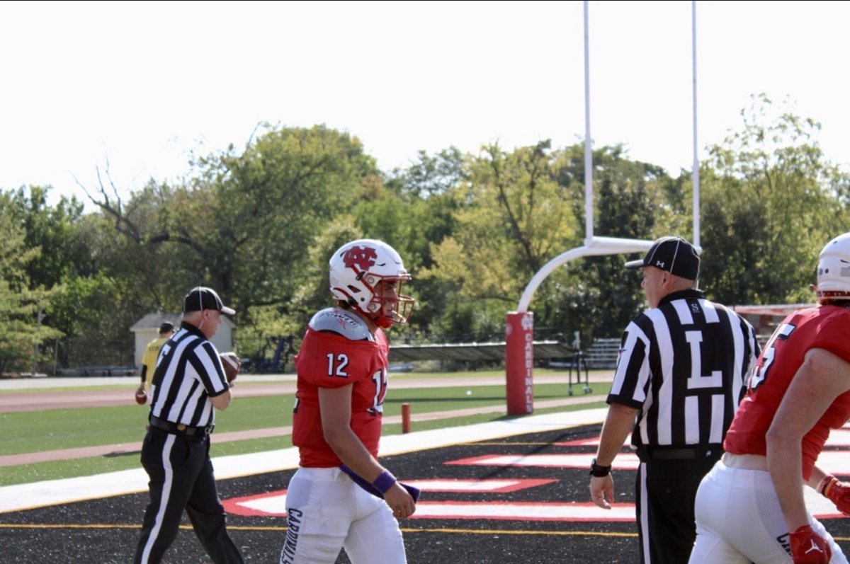 Final Score
North Central: 76 
Elmhurst: 6

Cardinals move to 3-0 on the season and will take on Wheaton next week.