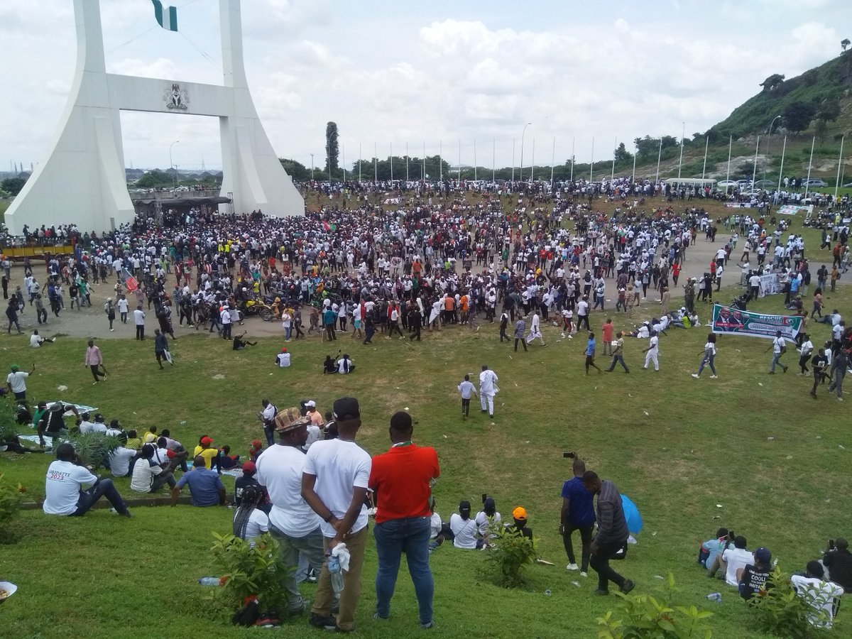 We thank OBIDATTI supporters in Abuja who trouped out en-mass today in solidarity to the OBIDIENT Movement.
Structure version has ended. 
Social media version has ended. 
Now they are seeing the reality.
It will shock them. 
We are taking back our country. ObiDatti2023