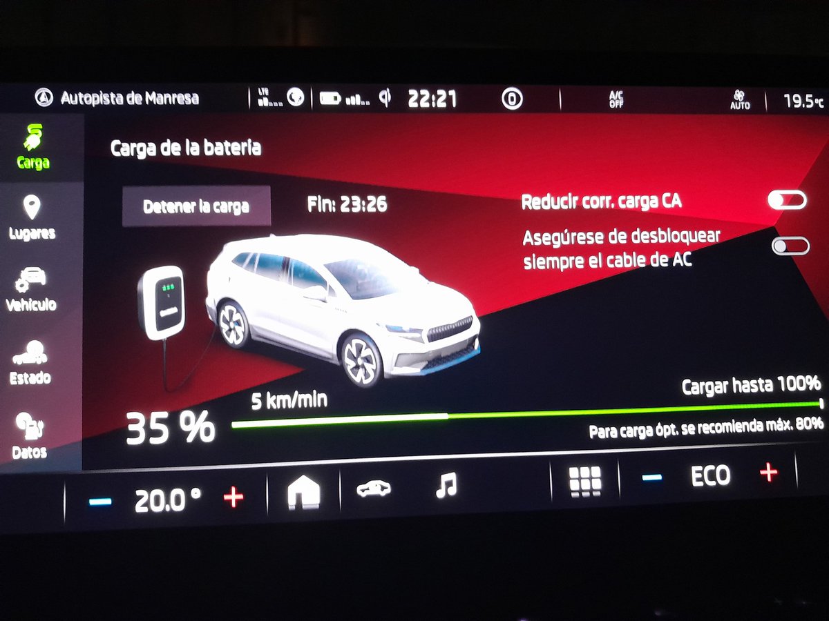 PereSoriaAlcaza's tweet photo. Que significa carregar a 50 kW un @skoda_es #Enyaq en #Raption de @circutor amb una conducció eficient?

5 km/min; 300 km/h https://t.co/XZBgB5ckiA