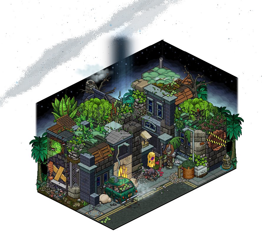 My entry for the building room competition for <a href="/Deadfellaz/">Deadfellaz</a> on <a href="/HabboFR/">Habbo FR</a> ! Please collaborate with <a href="/HabboNFT/">Habbo NFT</a> &amp; <a href="/Habbo/">Habbo</a> because we all love zombies !!!🧟‍♂️🖤🧟‍♀️
Hope you'll like it 🫶
#HabboNFT #Habbo