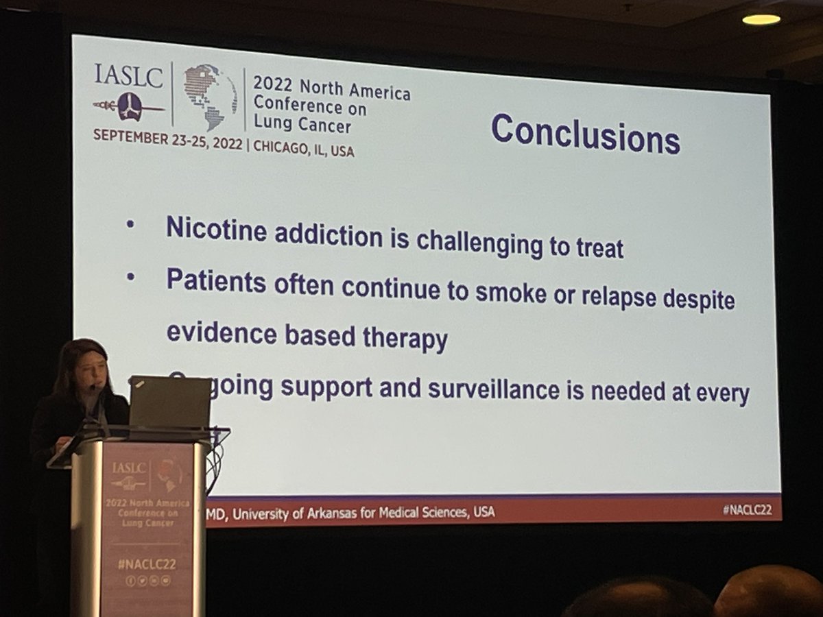 Important smoking cessation work at UAMS presented by Dr. Lauren Johnson  #NACLC22 @IASLC #lcsm @SteligaMD