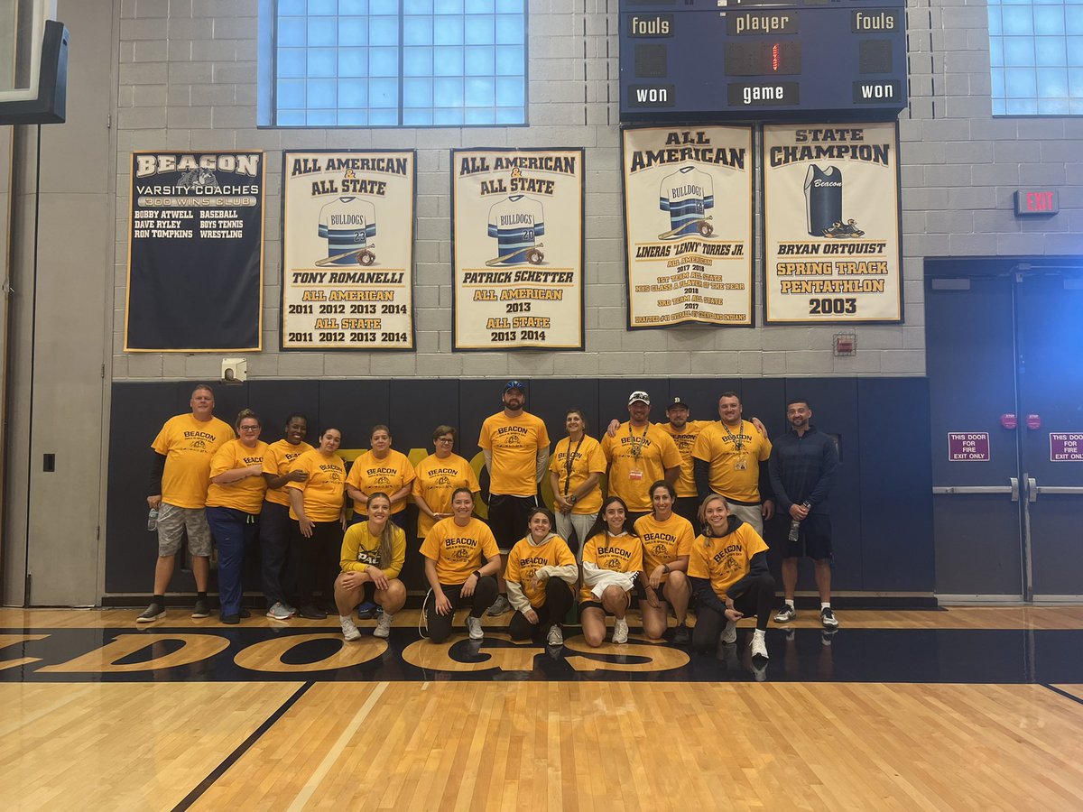 Without this staff right here, girls in sports day would not be possible! Between planning meetings, running sessions, event set up and break down - the work is appreciated and you guys rock! <a href="/BCSDBulldogs/">Beacon Athletics</a> <a href="/BeaconTeachers/">Beacon Teachers Association</a>