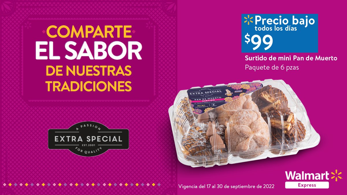 walmart_express's tweet photo. Tú pones el chocolate caliente y Walmart Express el Pan de Muerto que te encanta. #ComparteElSabor https://t.co/FbIvWCuYiv https://t.co/Fa39cT54mu