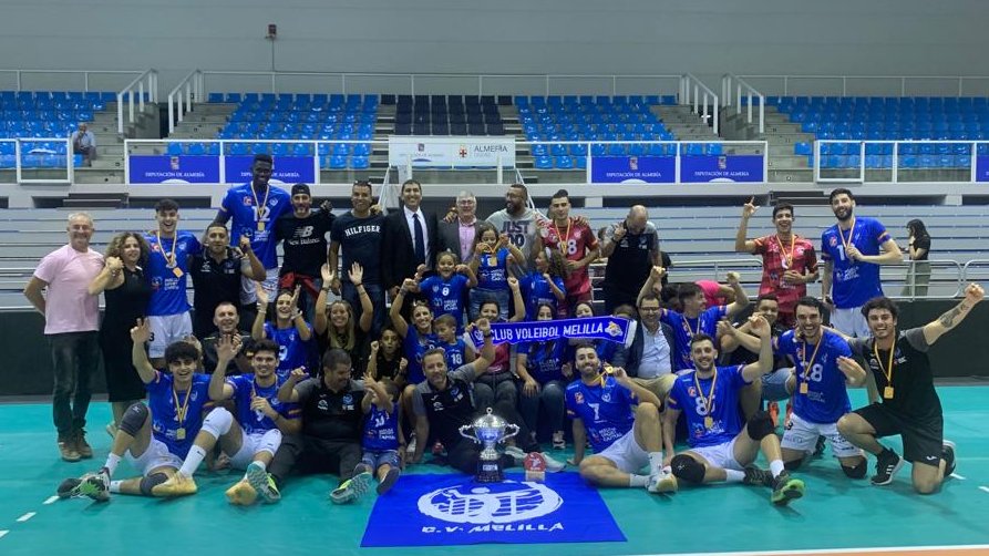 CDVVMelilla's tweet photo. Enhorabuena #gladiadores!
#Melilla Campeona de la #SupercopaVB‼️
El @cvmelilla es referente y espejo en el que mirarnos los #Guerreros!
🔝Orgullosos de compartir hermandad con vosotros
Vamos #Melilla!💪💙
@MSC__Oficial https://t.co/5bQvrO0stk