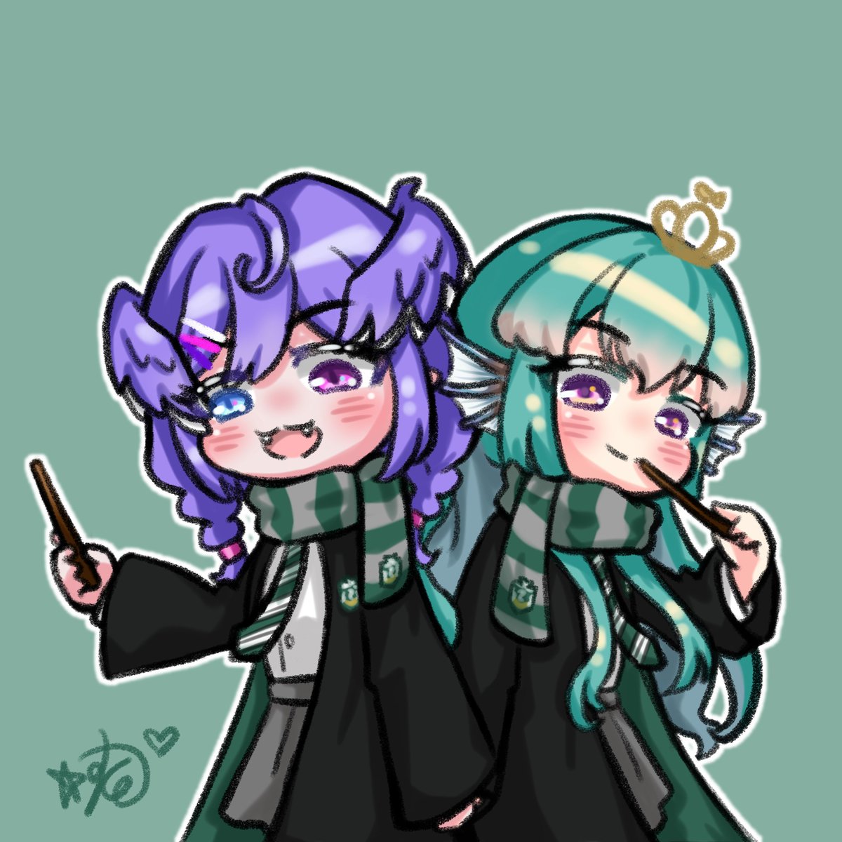 フィナーナ竜宮 ,Artsuki 「Slytherin rkgk#Artsuki #Finanart 」|リリヤ⭐️Lyriaのイラスト