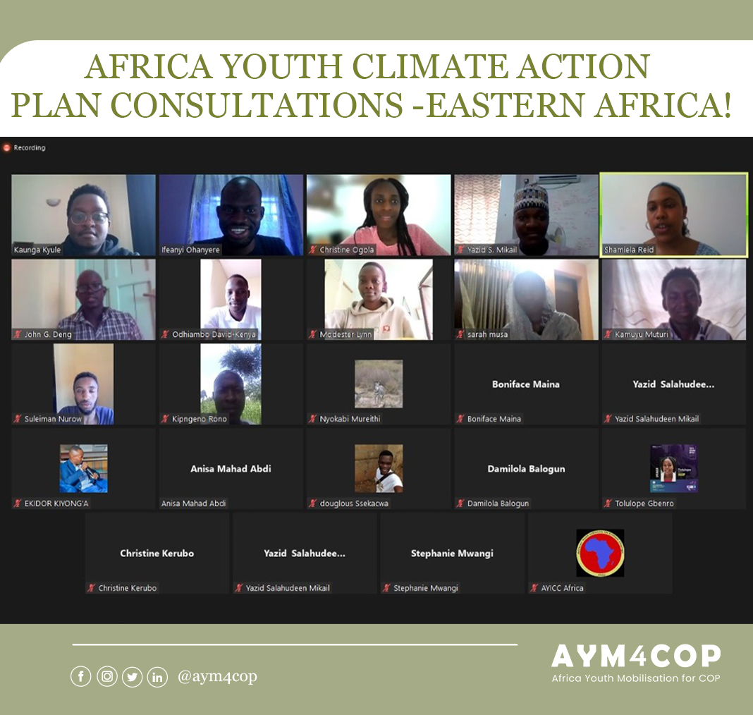 aym4cop's tweet photo. Thanks, Africa🎉
#AYCAP Consultations have been a success thanks to East, Southern, West, Northern & Central African youth for your active contribution to the rich discussions in the Africa Youth #Climate Action Plan Consultations. We've finalized the process.
#AYM4COP #COP27 https://t.co/dSpsdAnmI8