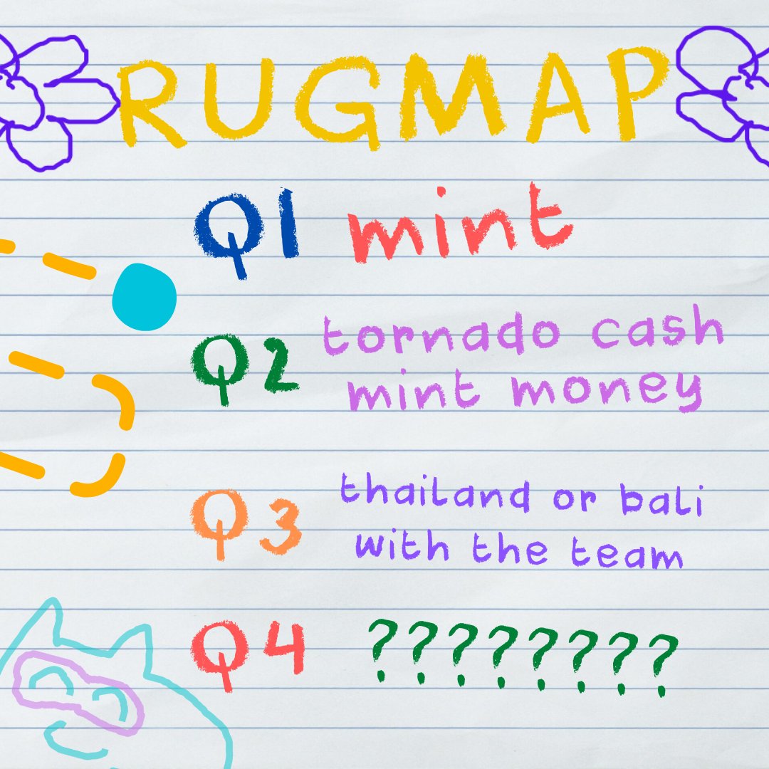 rugrugrugpull's tweet photo. 🚫 Long term plan
🚫 Utility
✅ Team Vacation to Bali and/or Thailand
🚫 Funds leftover for staking https://t.co/yHvPg4vD5b
