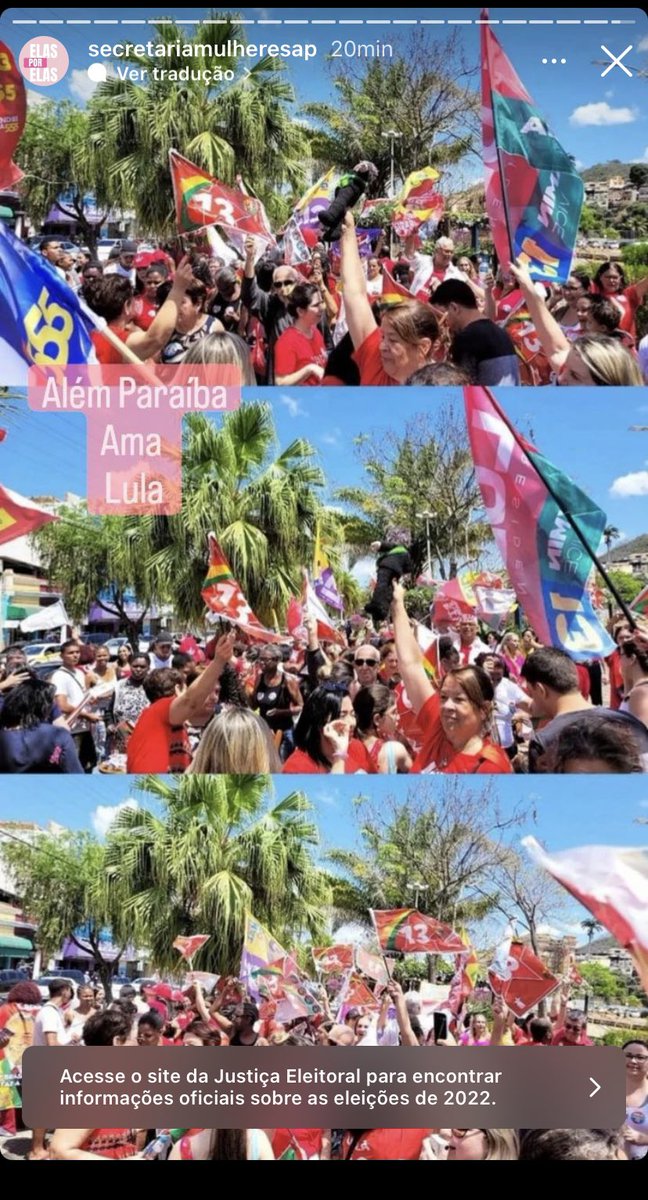 NataliaBakeOff's tweet photo. Que movimento lindoo!!! Que orgulho da minha cidade!! Vai ser lula no primeiro turno!! https://t.co/91NEkwJmXS