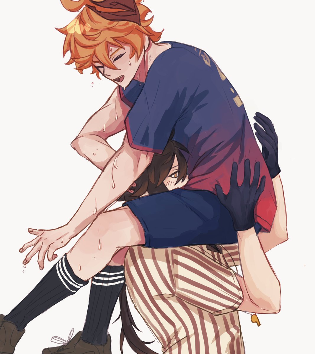 hatogaia's tweet photo. incorrect shoulder riding #zhongchi #鍾タル https://t.co/EcN9oKJkBq