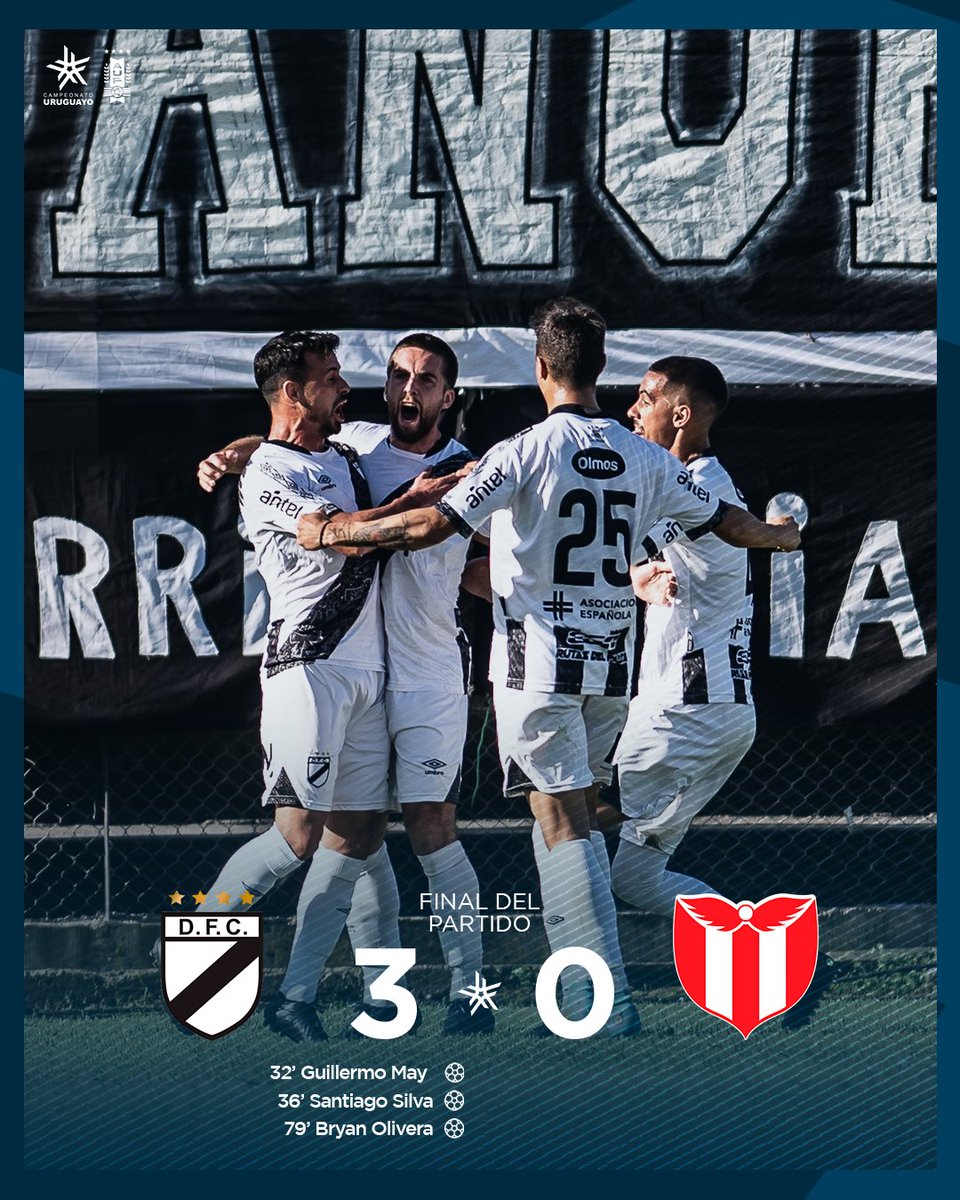LigaAUF's tweet photo. #DANvsRIV | 3-0 | ¡Final del partido!
⚽️ Guillermo May (32’), Santiago Silva (36’) y Bryan Olivera (79’)
➡️ @DanubioFC - @cariverplateuru
#Clausura2022 https://t.co/PwDKdhMuE2