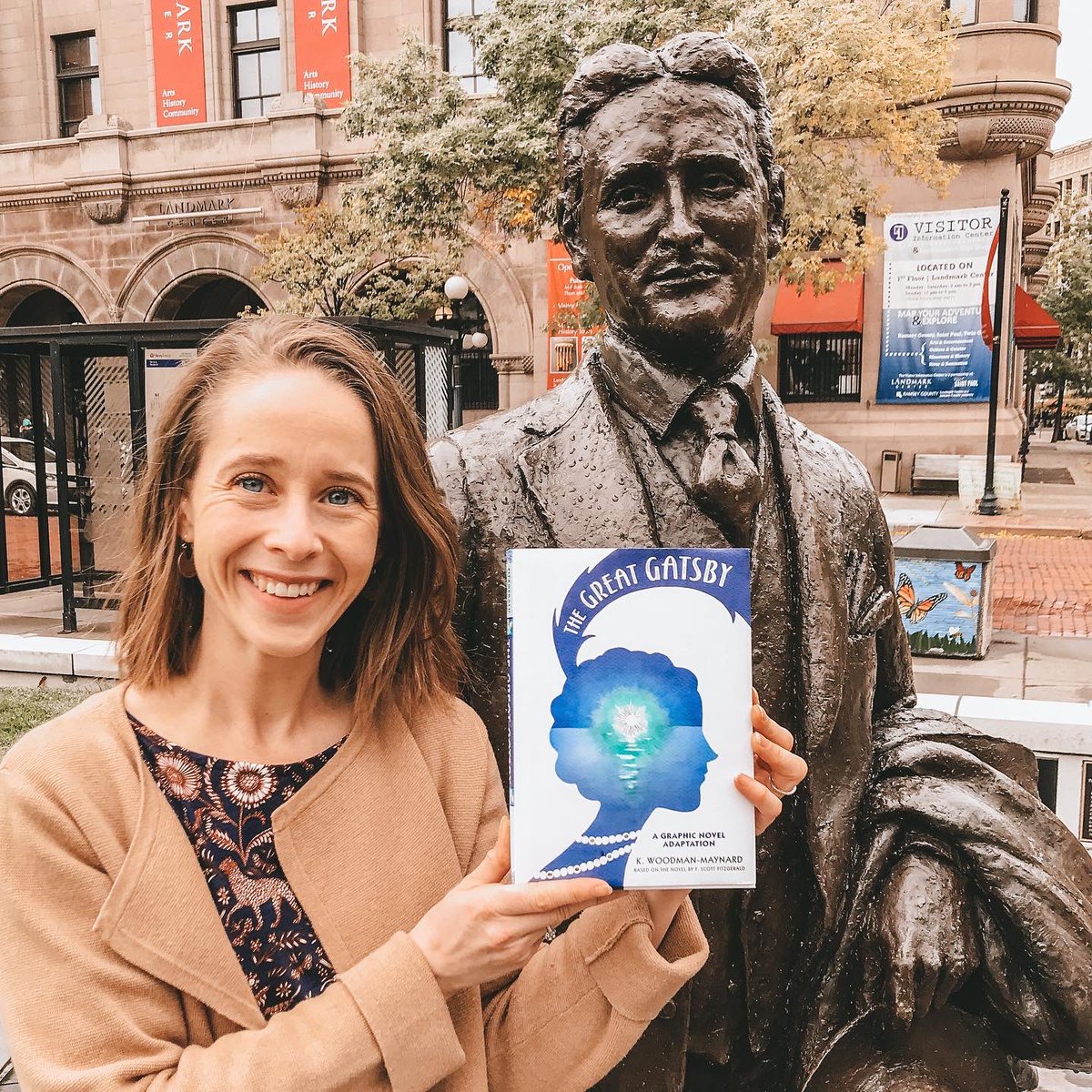 WoodmanMaynard's tweet photo. Happy birthday do F. Scott Fitzgerald who was born Sept. 24, 1896 in St. Paul, MN! 
It’s purely a coincidence that it’s also my wedding anniversary (I’m not THAT obsessed). #Gatsby #FScottFitzgerald #stpaulmn https://t.co/ybTeKsPniH