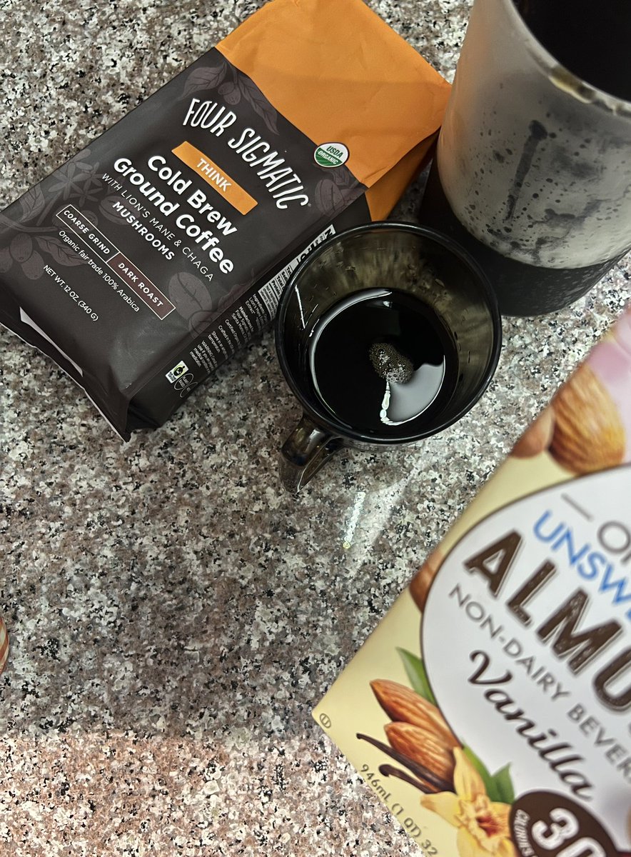 Had four cups and I wanted more 😅 but seriously this cold brew ground coffee doesn’t taste like mushroom at all, it tasted as it should be, coffee ☕️ and the best part it’s organic and plant based!
<a href="/FourSigmatic/">Four Sigmatic</a> #coffee #CoffeeTime