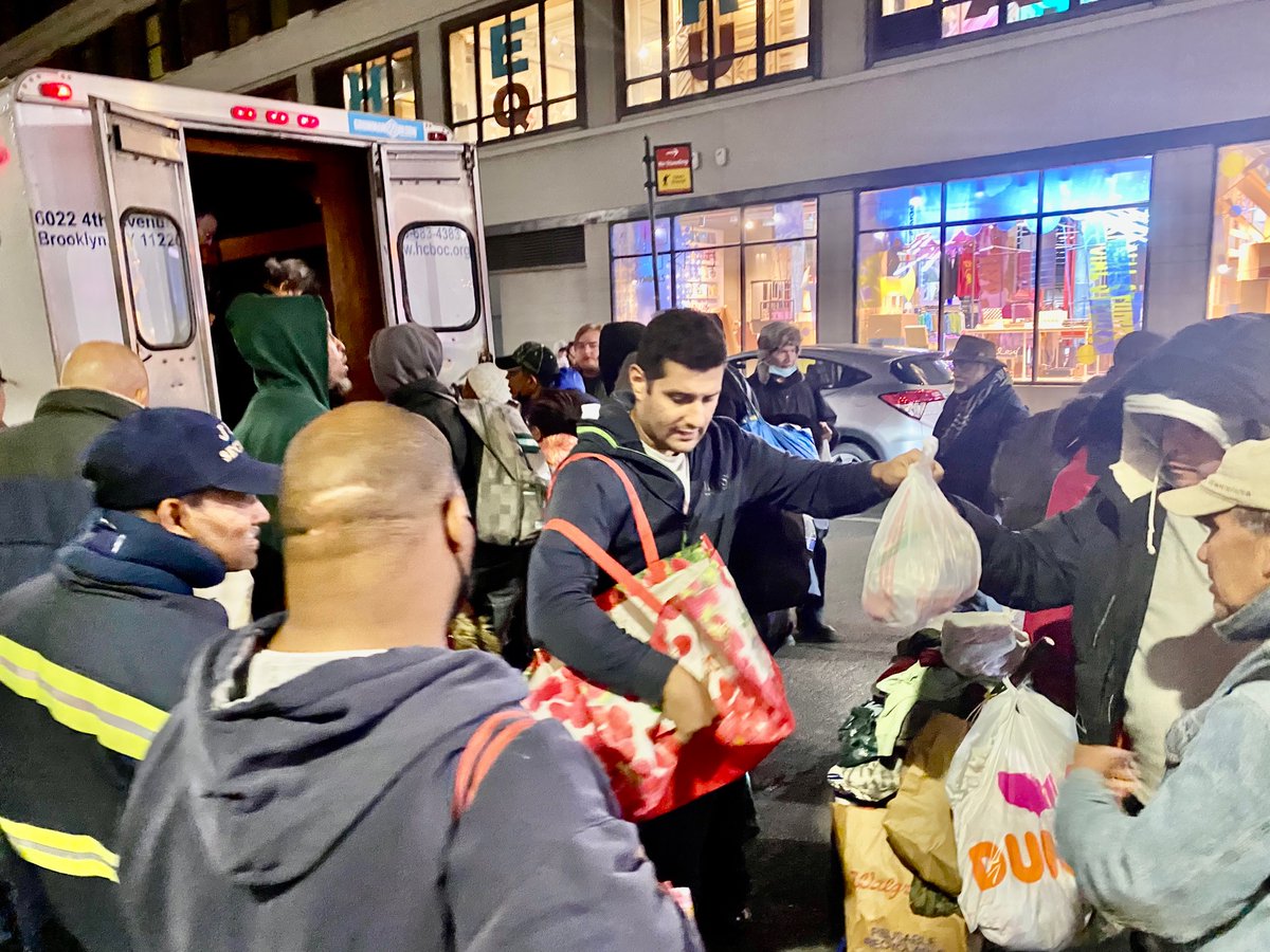 HCBOC's tweet photo. Scenes from our #MidnighRun last night. It’s easy for the uninformed to ignore this problem and pretend people live this way by choice. #Untrue!  Let’s keep the Homeless in our prayers. https://t.co/1DRGe0jzWC