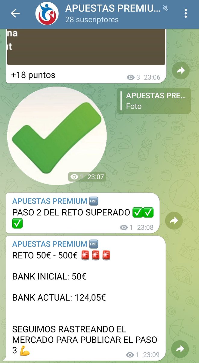TODAVÍA ESTAS A TIEMPO DE UNIRTE AL RETO 🔥🔥🔥

t.me/vortexapuestas

#apuestasdeportivas #Apuestas #FreePick #freepicks