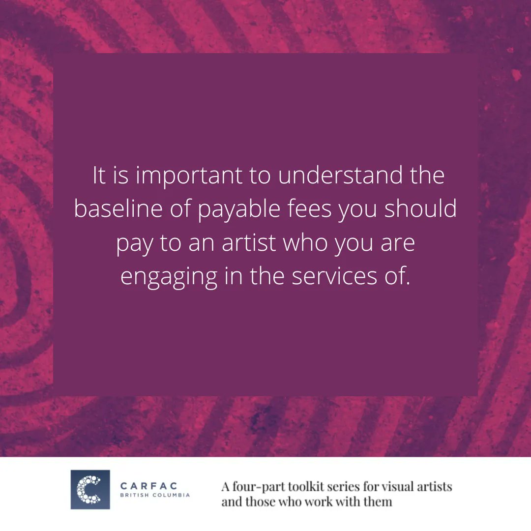 Offering to pay “by exposure” only undermines the artist’s abilities, services, time, and value. Are you paying artist fees to the artists you work with? Consult our toolkit for Galleries and other Arts Organizations. buff.ly/3xL0KP5 
#bcgalleries #professionalartist