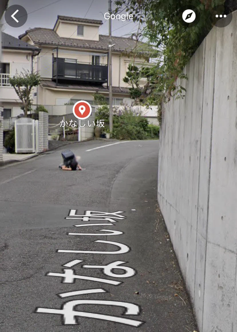 グーグルマップで”かなしい坂”発見。そこには絶望少年が写っていた。