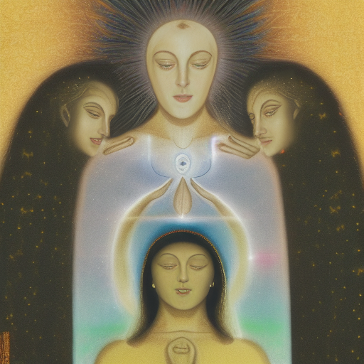 riversmind's tweet photo. I hope that my efforts inspire you to create in your own image. In doing so you align yourself with the single truth and the relational universe.

#stablediffusion #singletruth

the divine being seeing its reflection in the another person who is staring back https://t.co/lzGCR1GmW3