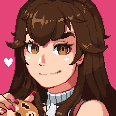 I started working on a personal project here in my free time in the summer and this is a small teaser

This is Eva and she loves to play in games!

#pixelart #pixel #gamedev