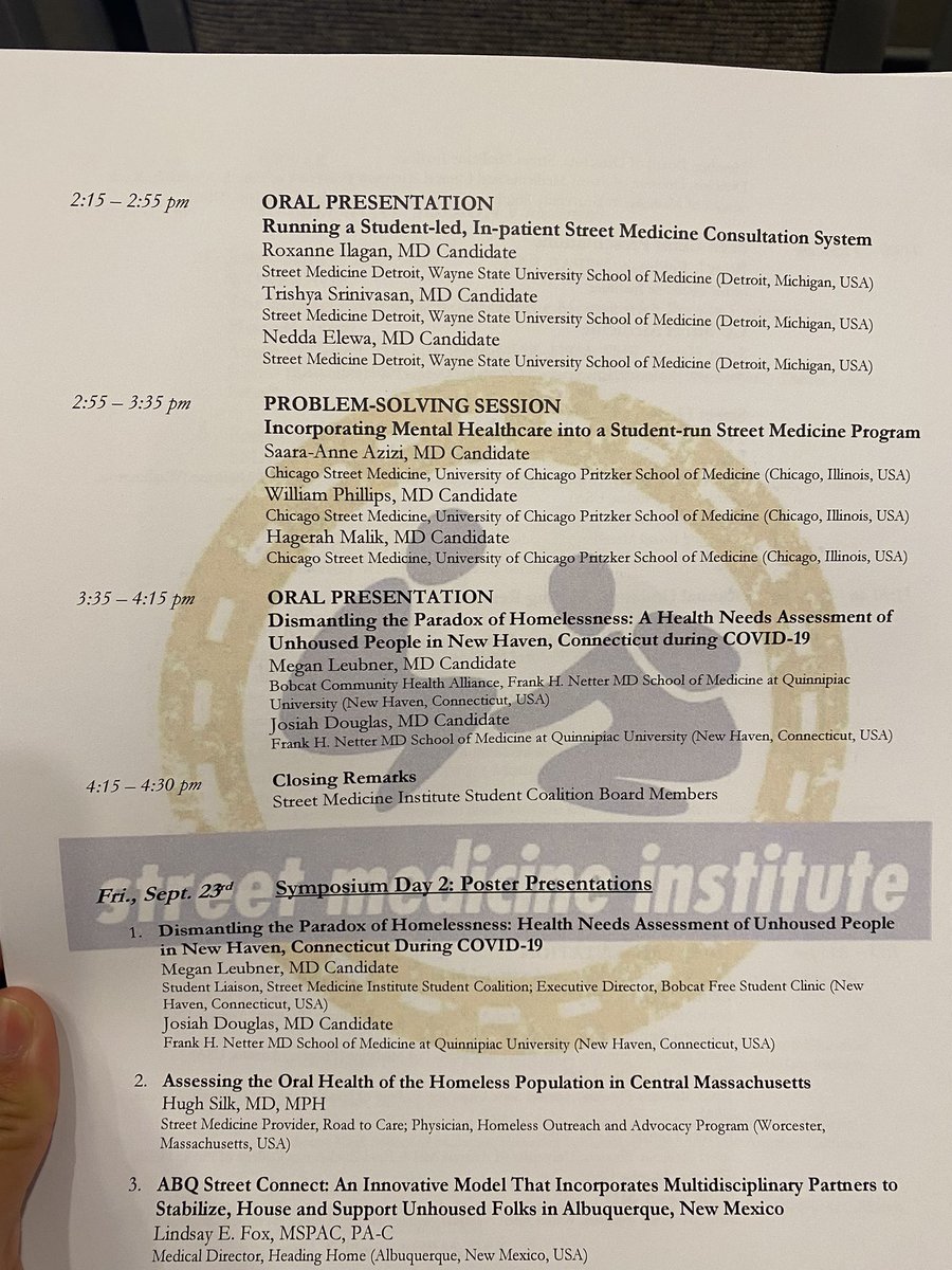 Our President <a href="/rxailagan/">Roxanne</a>, VP Nedda, and former research director Trishya gave an oral presentation during the student section today! #streetmed22 @StreetMedInst #isms18