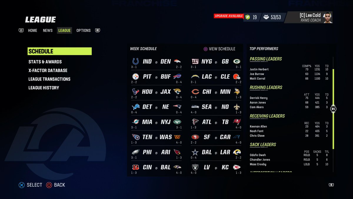 COLDLeague's tweet photo. #COLDML Week 5 Schedule https://t.co/cDAyryiFu7