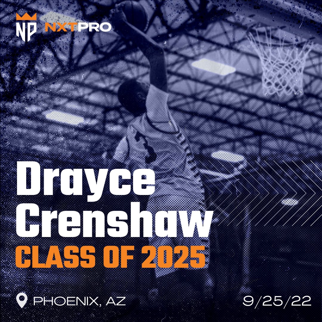 NXTPRO West (@nxtprowest) on Twitter photo 🚨 REGISTRATION STILL OPEN 🚨
Drayce Crenshaw is locked in for the NXTPRO Phoenix, AZ Camp on September 25th!
<a href="/CrenshawDrayce/">Drayce Crenshaw</a>
<a href="/NxtProHoops/">NXTPRO Hoops</a>
Register Now👇
nxtprohoops.wpengine.com/2022/08/01/sep… 🚨 REGISTRATION STILL OPEN 🚨
Drayce Crenshaw is locked in for the NXTPRO Phoenix, AZ Camp on September 25th!
<a href="/CrenshawDrayce/">Drayce Crenshaw</a>
<a href="/NxtProHoops/">NXTPRO Hoops</a>
Register Now👇
nxtprohoops.wpengine.com/2022/08/01/sep…