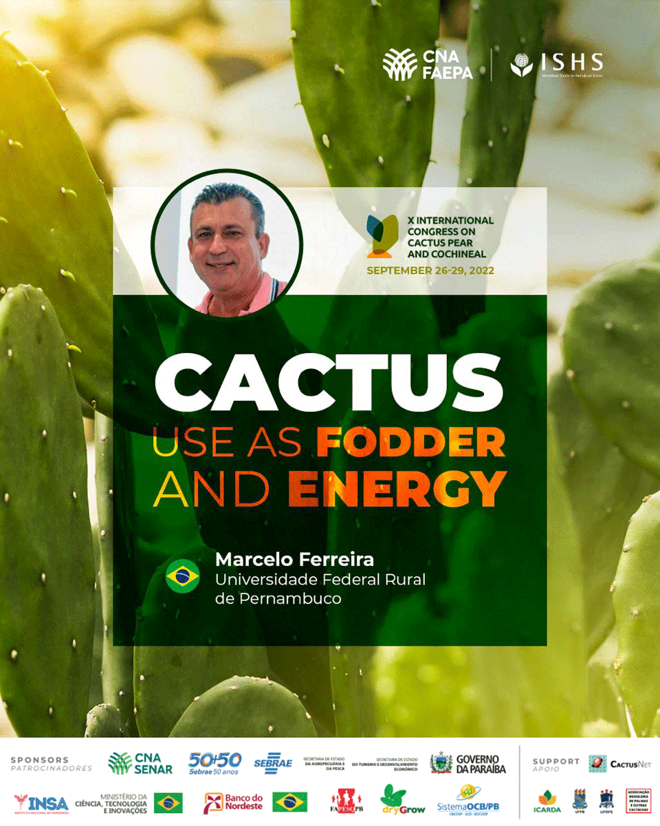 Hoje teremos a participação do palestrante Marcelo Ferreira, palestrante na sessão sobre o uso do cacto como forragem e energia. Junte-se a nós!