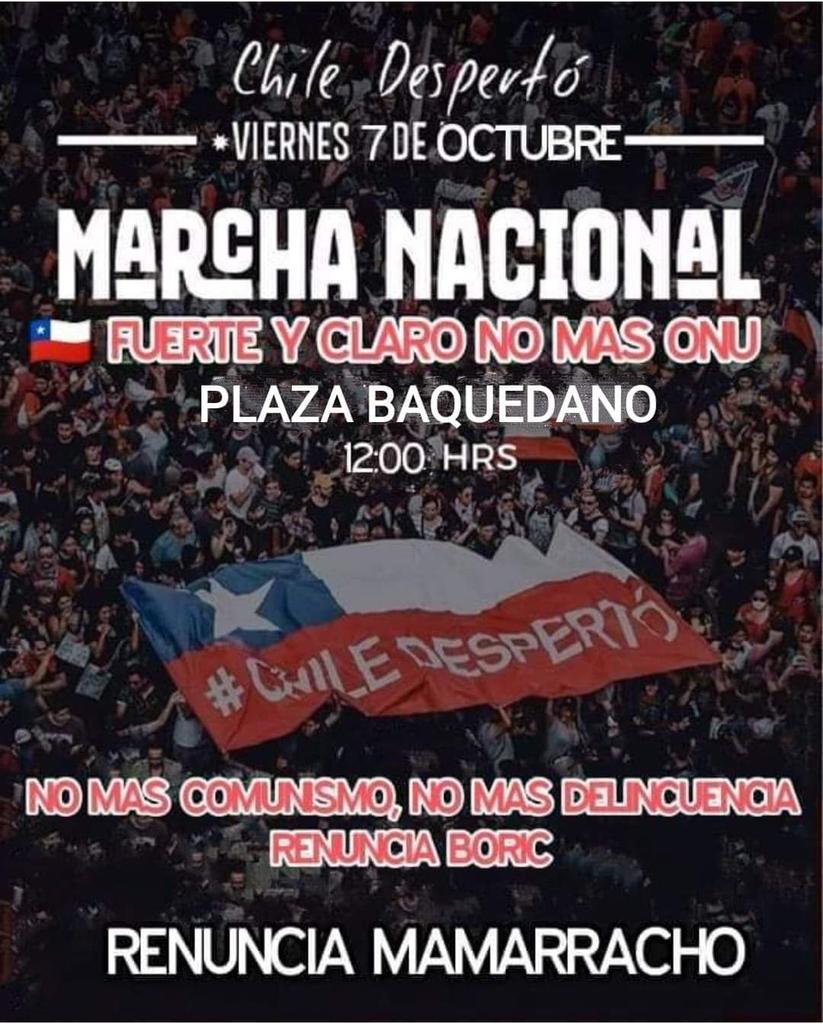 FUERA BORIC !! APOYEMOS ESTA MARCHA PARA SALVAR NUESTRO CHILE!!
