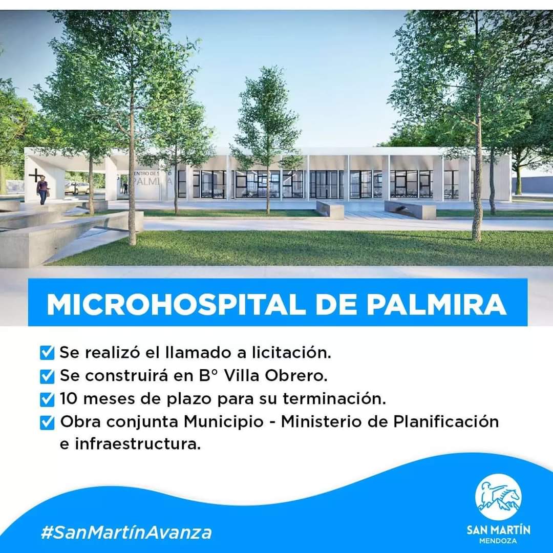 danillav10's tweet image. Luego de muchos años de promesas incumplidas, comienza a ser realidad,Palmira lo necesita  y se lo merece.
Gracias gobierno provincial y municipal que cumplen!@rodysuarez @rufeilok @ucrmendoza @MuniSanMartinOk 
#microhospital