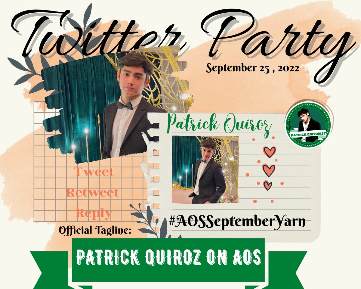 Patricksquadofc's tweet photo. Twitter Party starts now! 

PATRICK QUIROZ ON AOS https://t.co/a5Xf70cyk6
