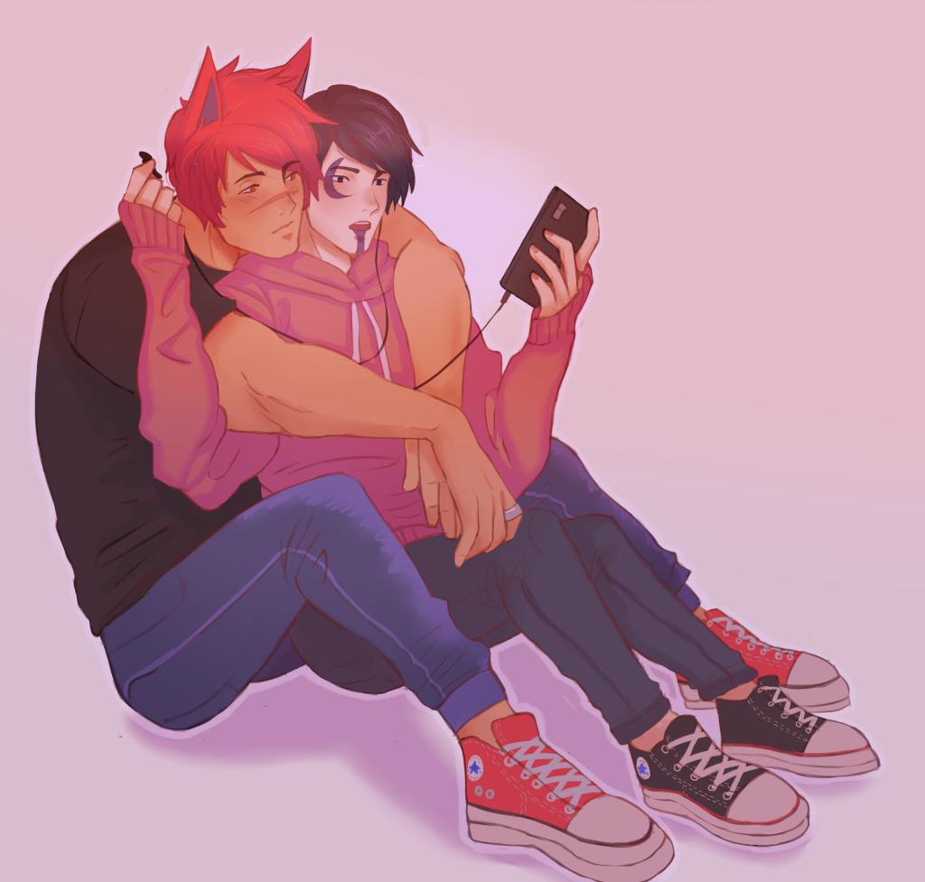 KimJonginTB's tweet photo. Mooncake and CatBoy

Eu amo tanto esses dois!! 

The most cute couple in the whole world.

 By: @yellowestmango 

#settphelios #Settphell #Sett #Aphelios https://t.co/HTStsiu77w