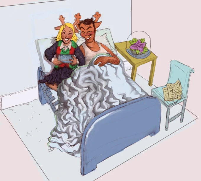NEVER posted progress pics of this illustration it still holds a big place in my heart and I still love it very much. 