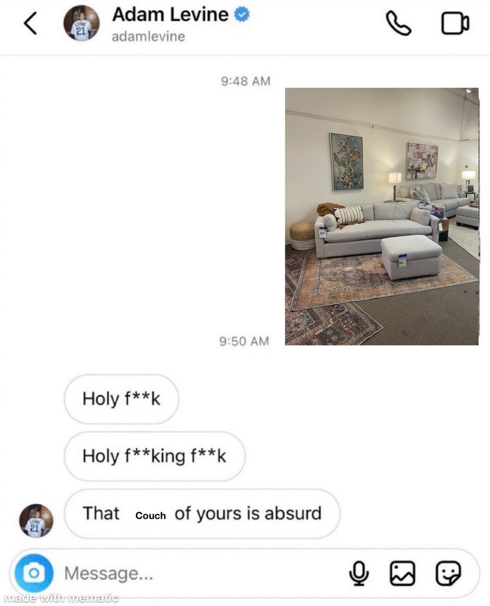 DreamHomeFM's tweet image. I don’t know who needs to hear this,  but even Adam Levine confirmed the best sofa is at Dream Home…