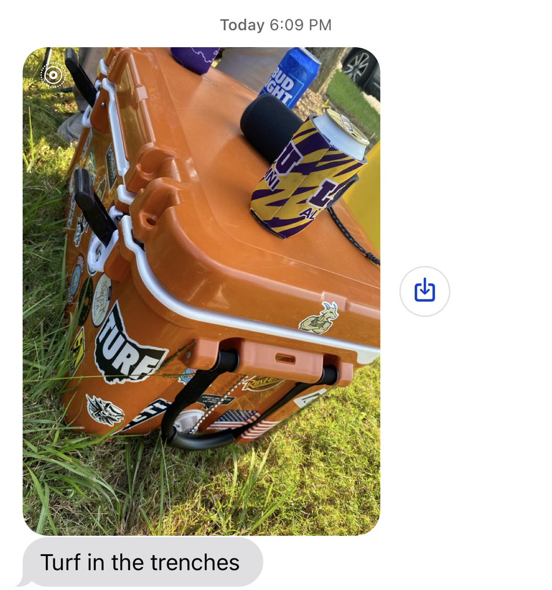 BrandonStith's tweet photo. #buckeyeturf getting repped in Death Valley tonight. #LSU https://t.co/NhK30bq6lg