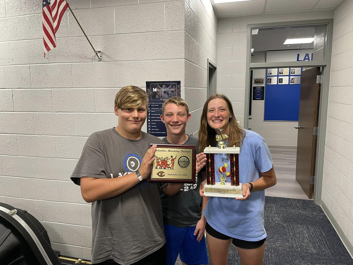 Great day to be a Marching Viking!! 2nd Place in Parade and Field Competition at Columbus Marching Festival!! #lakeviewvikes