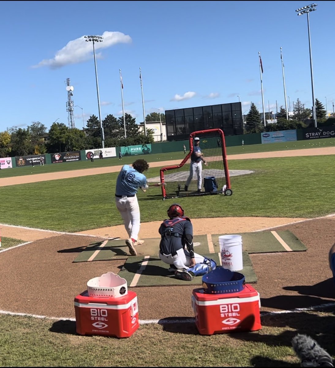 Mike_Rod_9's tweet photo. @MylesNaylor22 took home the belt today @BlueJaysAcademy Canadian Futures Showcase 19  💣’s                    🔥🇨🇦💪                                                                          Powered by @Yakkertech                               Data reports by @BaseballCloudUS https://t.co/tSRK08bRht