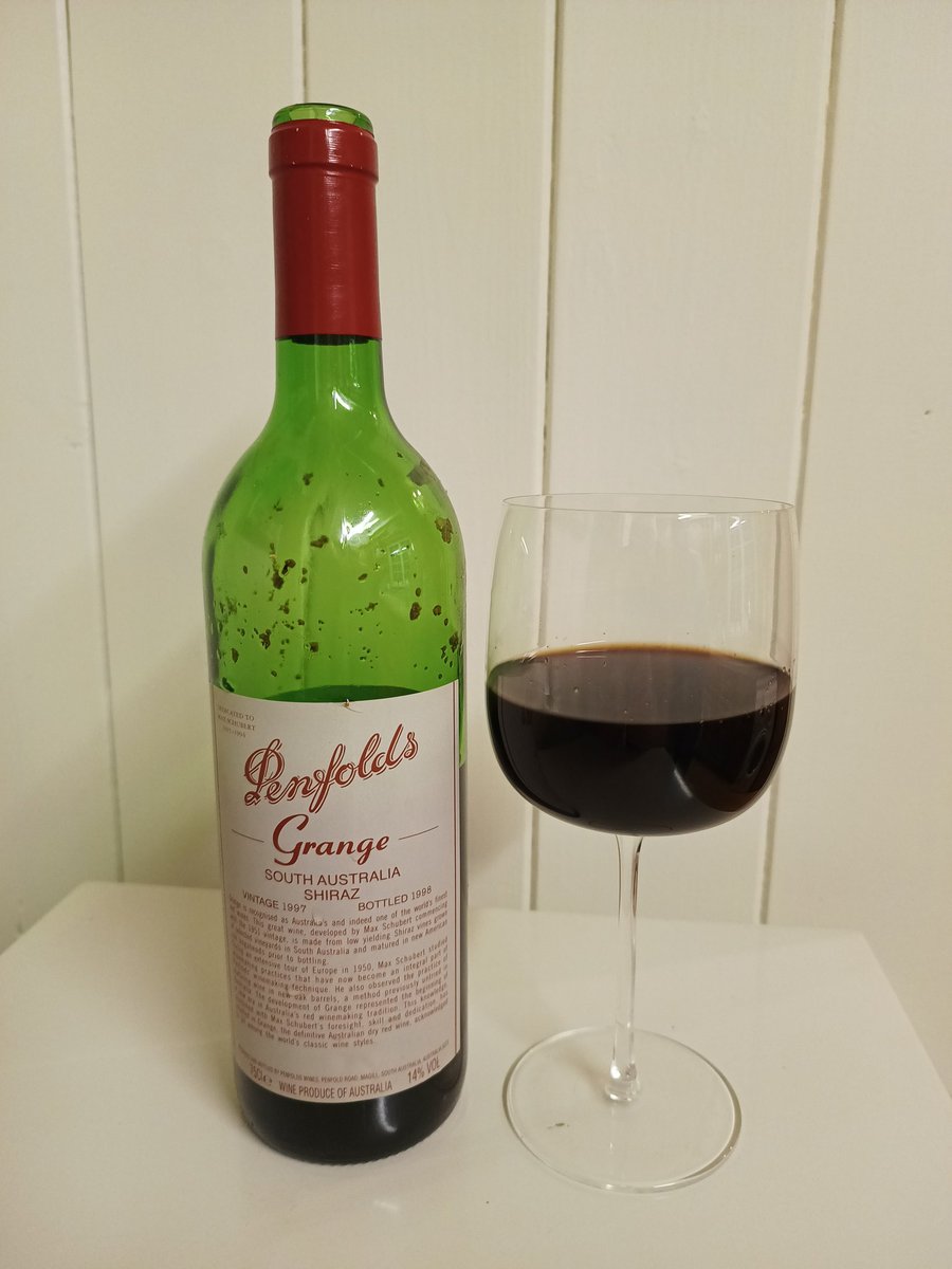 Celebrating moving to the #PeakDistrict with Australia's finest wine. A 1997 #penfolds Grange. Happy days