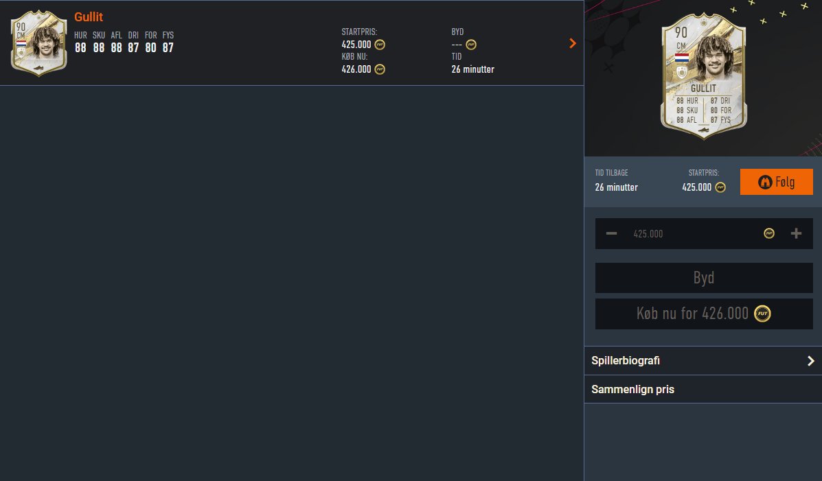 FUTFragR's tweet image. what is happening on pc market, this lad has been up for 35 minutes for 426k 😭