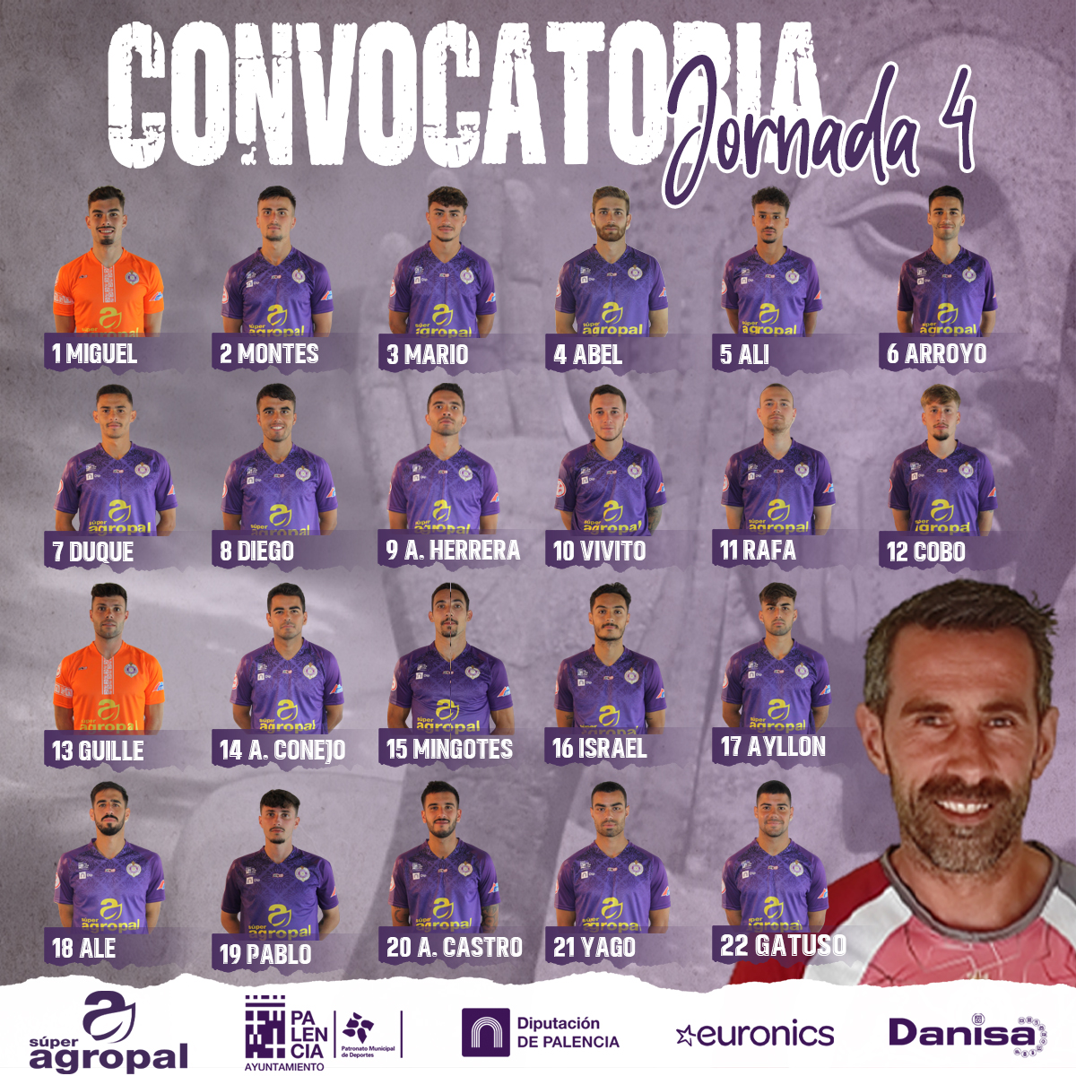 𝐂𝐎𝐍𝐕𝐎𝐂𝐀𝐓𝐎𝐑𝐈𝐀 | 𝐉𝐨𝐫𝐧𝐚𝐝𝐚 𝟒 | <a href="/BerganFC/">Bergantiños FC</a> 
🟣 Palencia CA 🆚 Bergantiños FC 🔴

#SomosPalencia #ynodejardesñor