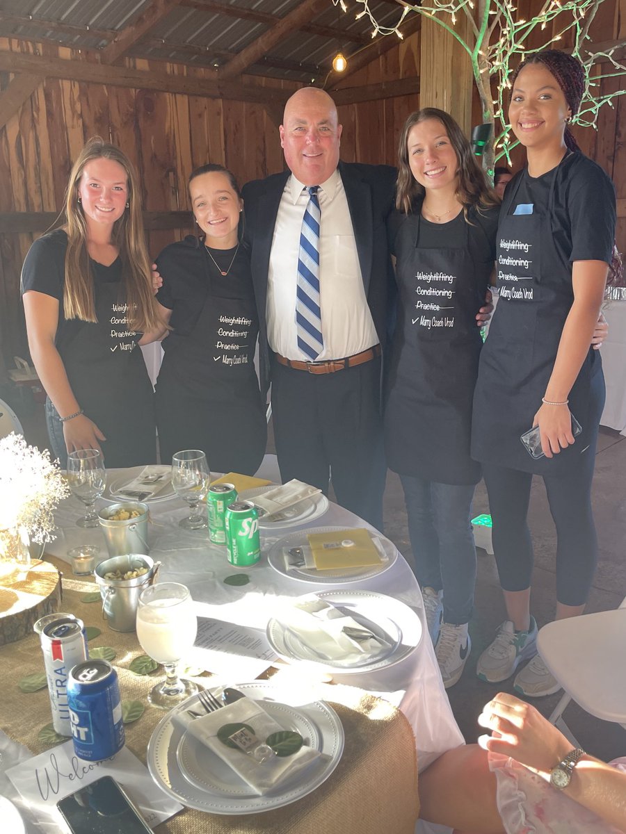 So proud of our players for making this wedding so special congratulations ⁦<a href="/vroddddd/">Veronica Westfall</a>⁩ ! We love you!!! #Family