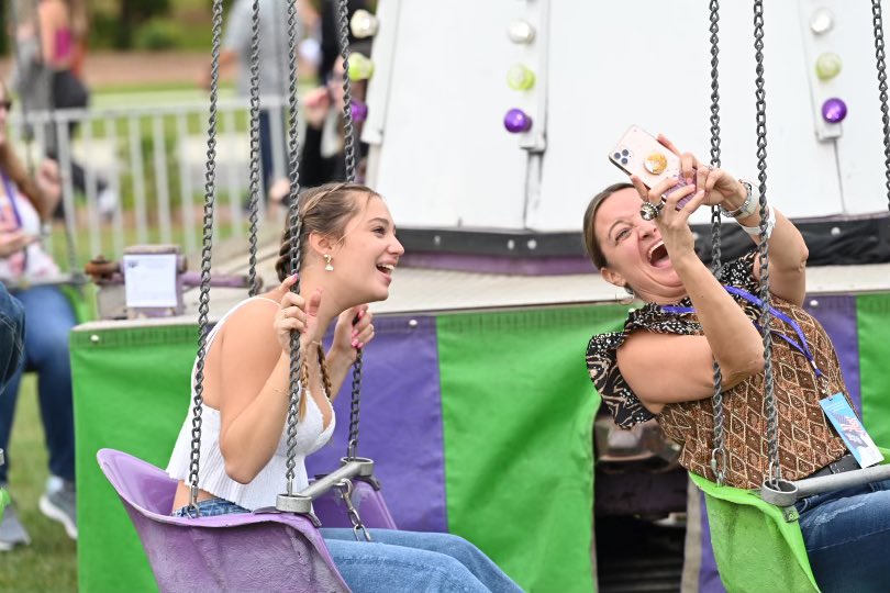 HighPointU's tweet photo. A free carnival⁉️We can't think of a better way to kick off the #HPUFamilyWeekend concert! PantherPalooza was amazing! Up next: Chris Lane and DANCING DREAM: ABBA Tribute Band take the HPU Qubein Center stage! 🎶🎤 #HPU365 https://t.co/GETsuOW54B
