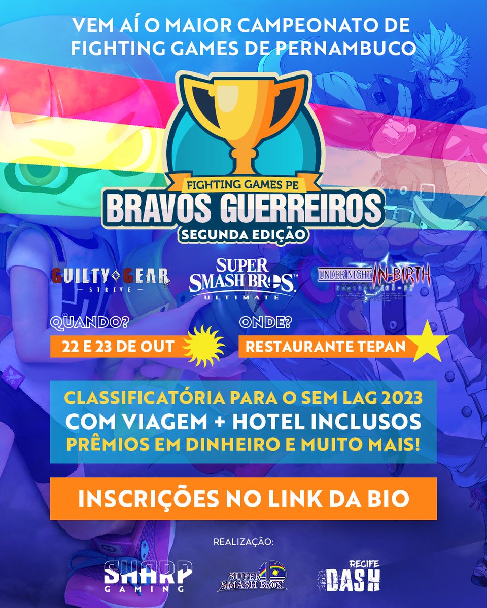 sharpgamingbr's tweet photo. Vem aí o maior evento de jogos de luta de Pernambucano; Bravos Guerreiros: Segunda Edição!
⭐Entrada gratuita para não competidores
☀ O evento contará com Artist Alley e Lojas de produto Geek! 
📍 Restaurante Teppanyaki - R. Dr. José Maria, 151 - Encruzilhada, Recife
(1/5) https://t.co/mU40QfnUoi