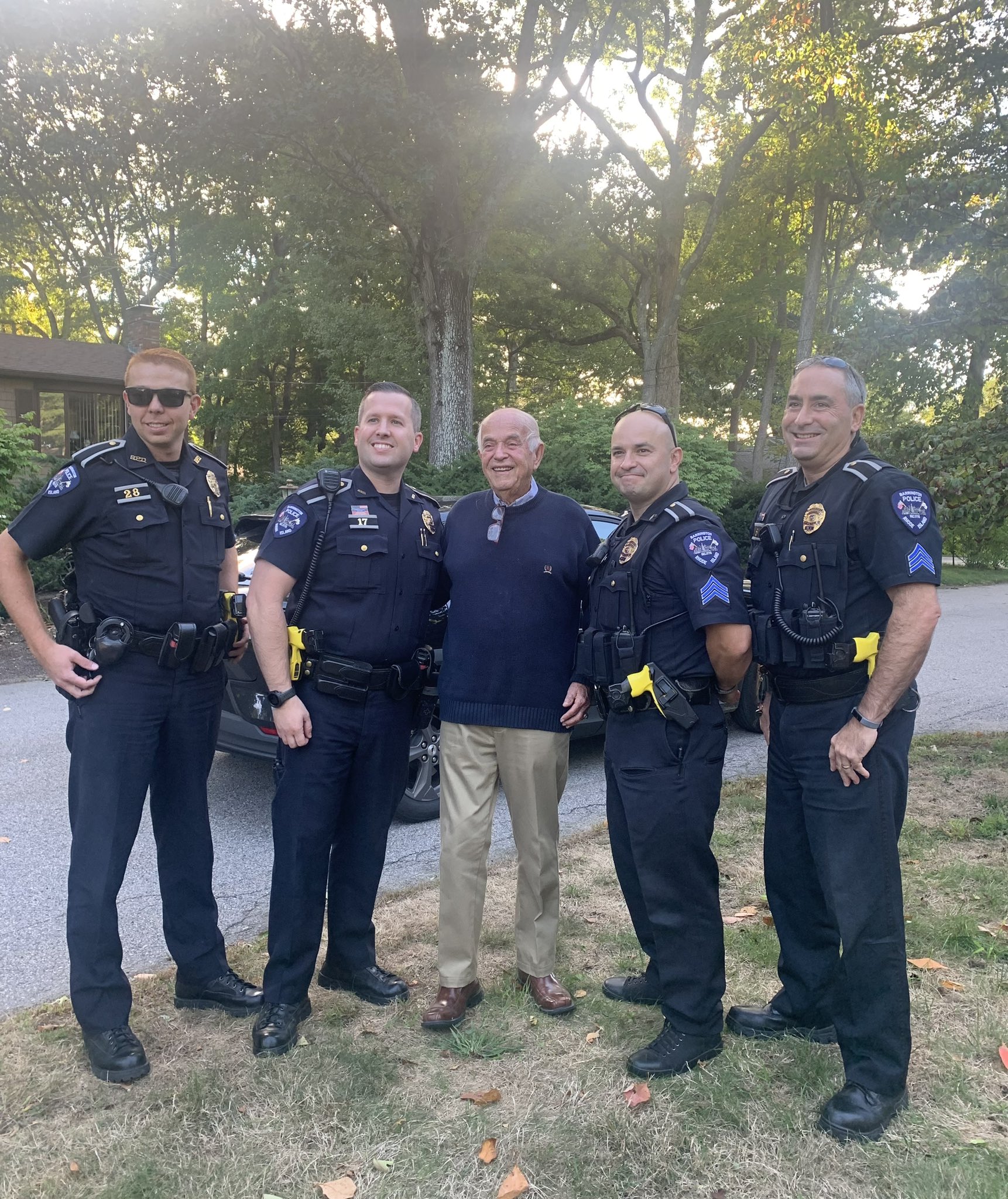 BPD helped celebrate retired Barrington Police Chief Alfred Al Oliver s 90th birthday. Happy Birthday Chief! 