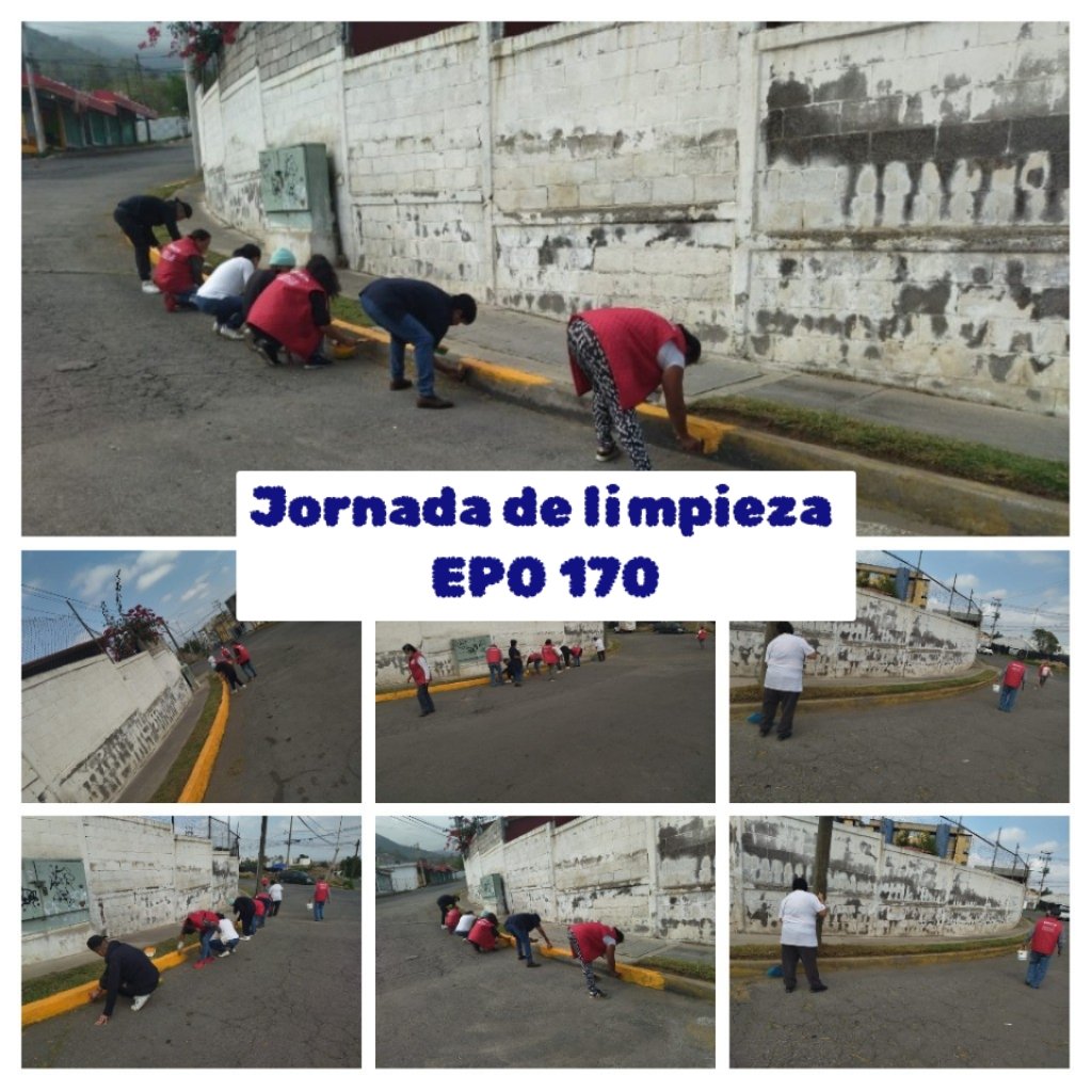 SBg035's tweet photo. En favor de la vinculación escuela-comunidad, se realizó el día de hoy de manera exitosa, la jornada de limpieza  exterior del plantel, con la participación de padres, de familia, personal docente, manual, administrativo, directivos y el Consejo de Participación Ciudadana. https://t.co/unUNv5tyPi