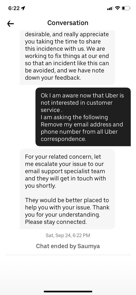 When you exhaust your grievance  for getting screwed by <a href="/Uber_Support/">Uber Support</a> and tell them not to email you and they respond by saying they will email you . Isn’t there a law against that ?