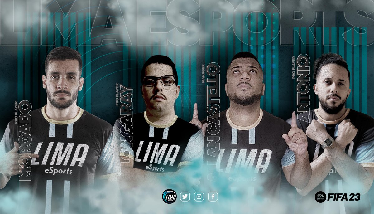 lima_esports's tweet photo. VAMOS LIMA! 🔥
A tropa tá montada e pronta para fazer história no #FIFA23
🎮➡️ @allancastello
🎮➡️ @GuiMonteiroMM
🎮➡️ @MLongaray7
🎮➡️ @atcgouvea
Vamos juntos! ☺️
#goLIMA #limaeSports https://t.co/aQCsP4n1Au