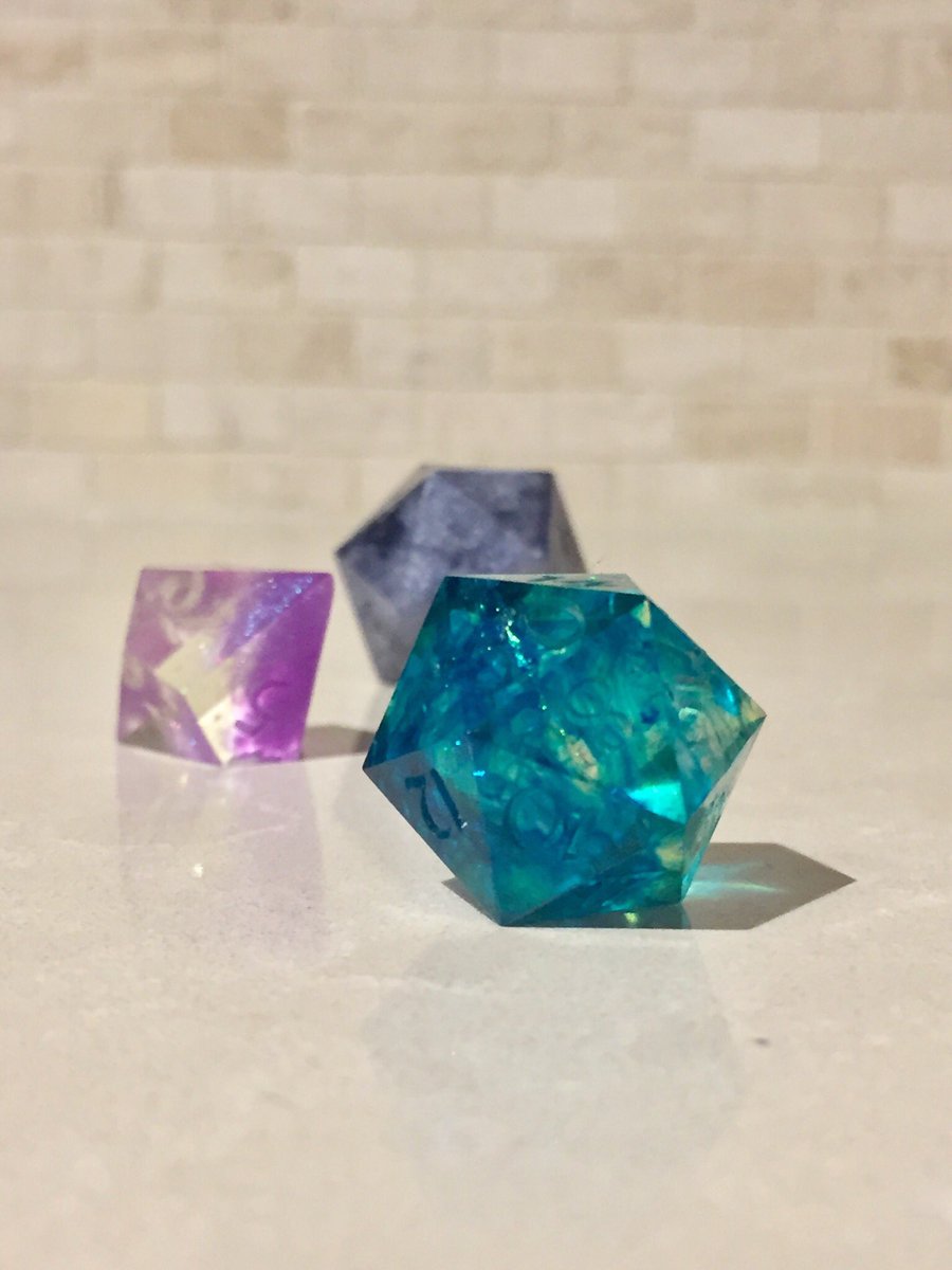 Picked up a couple of beautiful dice from <a href="/242_dice/">242 Dice | Dice in Stock!</a> today while at <a href="/Hamiltoncomic/">HamiltonComicCon</a> !
Met so many amazing people and had a fantastic afternoon!
#DnD #dicegoblin #oldmenrollingdice