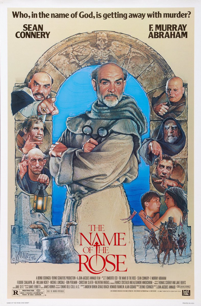 FilmNewsNos's tweet photo. 🎬MOVIE HISTORY: 36 years ago today, September 24, 1986, the movie ‘The Name of the Rose’ opened in theaters!

#SeanConnery #FMurrayAbraham #ChristianSlater #HelmutQualtinger #ElyaBaskin #MichaelLonsdale #VolkerPrechtel #FeodorChaliapinJr #WilliamHickey #RonPerlman https://t.co/Ud4biOVMet